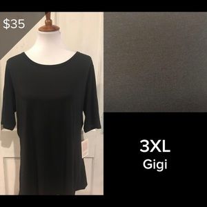 LuLaRoe Gigi T Solid Black 3XL